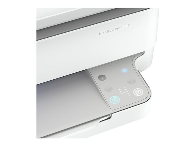HP ENVY Pro 6432e All-in-One - Multifunction printer - colour - ink-jet - 216 x 297 mm (original) - A4/Letter (media) - up to 8 ppm (copying) - up to 10 ppm (printing) - 100 sheets - 14.4 Kbps - USB 2.0, Wi-Fi(ac) - HP Instant Ink eligible