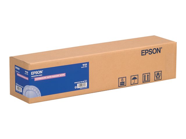 EPSON Watercolor Paper - Matte - radiant white - Roll A1 (61.0cm x 18m) - 190 g/m² - 1 roll(s) watercolour textured paper - for SureColor SC-P10000, P20000, P6000, P7000, P7500, P8000, P9000, P9500, T3200, T5200, T7200