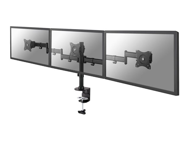 Neomounts NM-D135D3 - Mounting kit - full-motion - for 3 LCD displays - black - screen size: 10\"-27\" - clamp mountable, grommet, desk-mountable