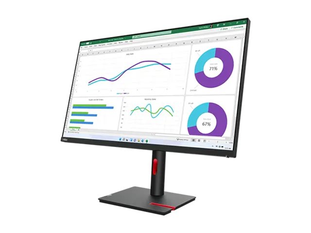 Lenovo ThinkVision T32h-30 - LED monitor - 31.5\" - 2560 x 1440 WQHD @ 60 Hz - IPS - 350 cd/m² - 1000:1 - 4 ms - HDMI, DisplayPort, USB-C - raven black