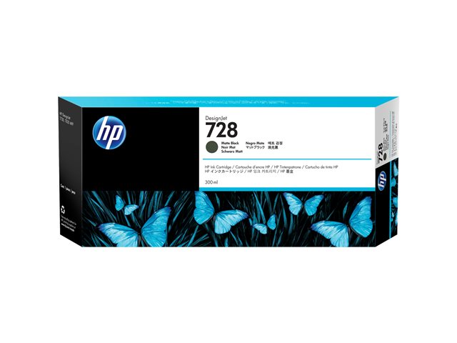 HP 728 - 300 ml - matte black - original - DesignJet - ink cartridge - for DesignJet T730, T830