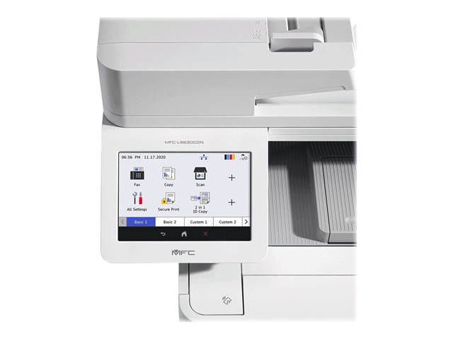 Brother MFC-L9630CDN - Multifunction printer - colour - laser - A4/Legal (media) - up to 40 ppm (copying) - up to 40 ppm (printing) - 620 sheets - 33.6 Kbps - Gigabit LAN, USB 2.0, USB host, NFC