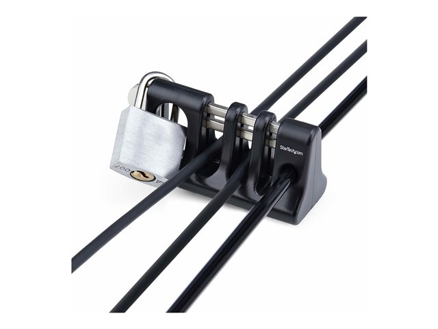 StarTech.com Peripheral Cable Anchor Lock, Keyboard/Mouse Cable Trap - Security cable anchor - desk mountable - black