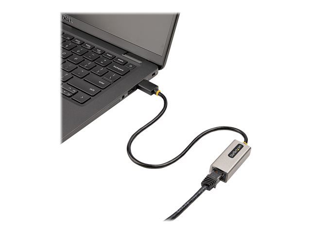 StarTech.com USB to Ethernet Adapter, USB 3.0 to 10/100/1000 Gigabit Ethernet LAN Converter for Laptops, 1ft (30cm) Attached Cable, USB to RJ45 Adapter, USB NIC Adapter, Ethernet Dongle - USB Network Adapter - Network adapter - USB 3.2 Gen 1 - Gigabi
