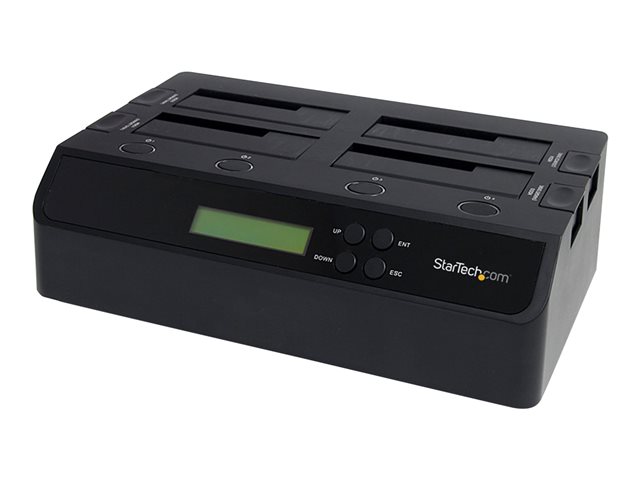 StarTech.com 4 Bay USB 3.0/ eSATA Hard Drive Duplicator Dock for 2.5\" & 3.5\" SATA/ IDE SSD HDD - Standalone 1:3 Copier Docking Station (SATDOCK4U3RE) - Hard drive duplicator - 4 bays (SATA-300) - for P/N: SVA12DN4NEUA