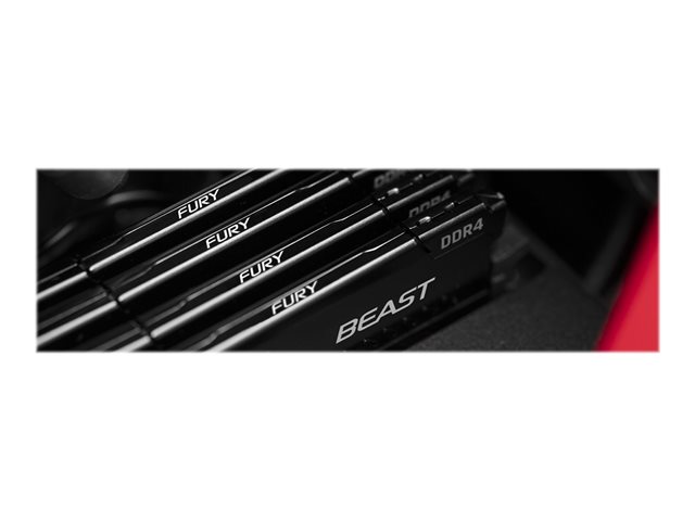 Kingston FURY Beast - DDR4 - kit - 128 GB: 4 x 32 GB - DIMM 288-pin - 3200 MHz / PC4-25600 - CL16 - 1.35 V - unbuffered - non-ECC - black