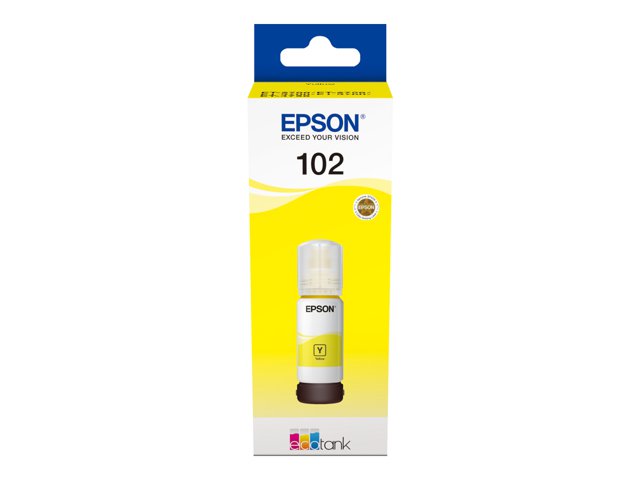 Epson 102 - 70 ml - yellow - original - ink tank - for EcoTank ET-15000, 2750, 2751, 2756, 2850, 2851, 2856, 3850, 4750, 4850, 4856