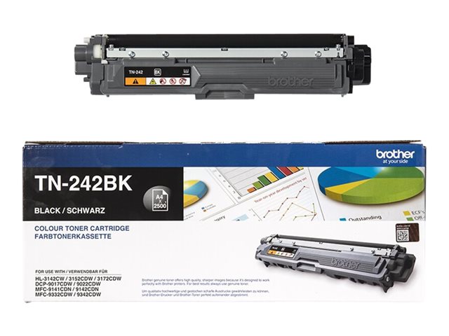 Brother TN242BK - Black - original - toner cartridge - for Brother DCP-9017, DCP-9022, HL-3142, HL-3152, HL-3172, MFC-9142, MFC-9332, MFC-9342