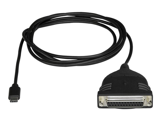 StarTech.com USB C to Parallel Printer Cable - DB25 Female Port for IEEE1284 Printers - Bus Powered - Printer Cable Adapter - USB to DB25 (ICUSBCPLLD25) - USB / parallel cable - 24 pin USB-C (M) to DB-25 (F) - 183 cm