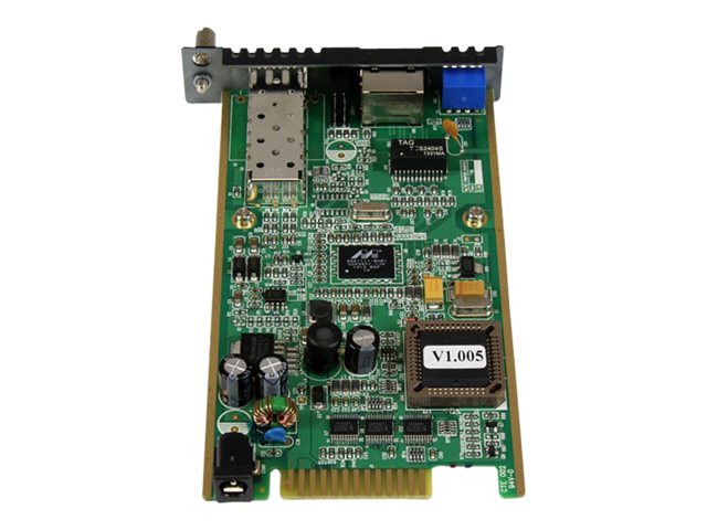 StarTech.com Gigabit Ethernet Fiber Media Converter Card Module w/ Open SFP Slot - Fiber to Ethernet Converter - Ethernet Media Converter (ET91000SFP2C) - Fibre media converter - GigE - 1000Base-TX - RJ-45 / SFP (mini-GBIC) - for P/N: ET10GSFP, GLCSX