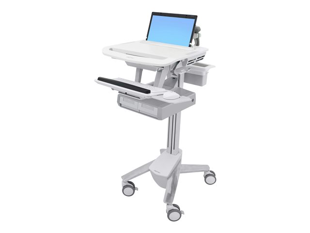 Ergotron StyleView Laptop Cart, 2 Drawers - Cart - open architecture - for notebook / PC equipment - aluminium, zinc-plated steel, high-grade plastic - screen size: up to 17.3\"