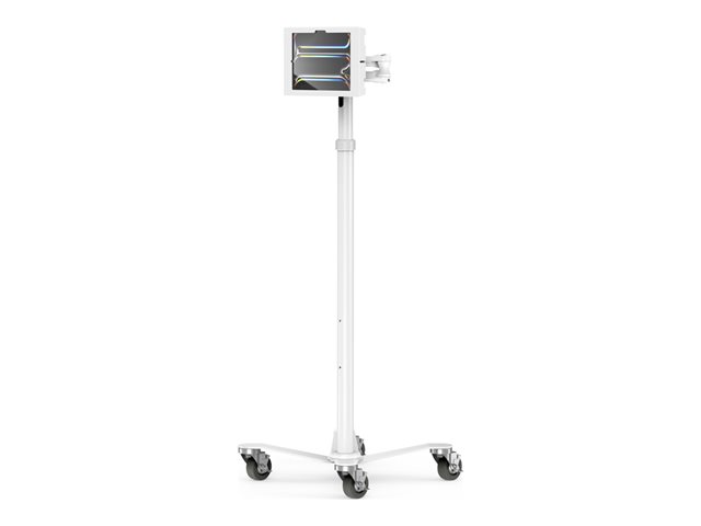 Compulocks iPad Pro M4 11\" (2024), Apex Enclosure Rolling Cart - Rise Freedom Extended - Mounting kit (enclosure, cart stand) - for tablet - lockable - medical - high-grade aluminium - white - screen size: 11\" - for Apple 11-inch iPad Pro (M4)