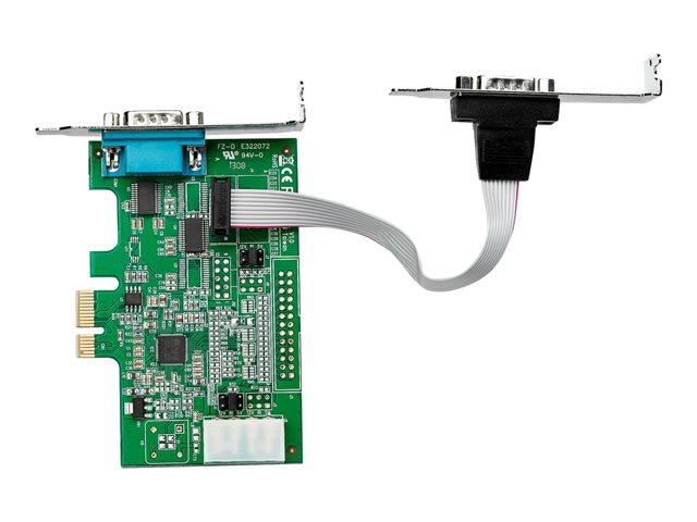 StarTech.com 2-port PCI Express RS232 Serial Adapter Card, PCIe RS232 Serial Host Controller Card, PCIe to Serial DB9 COM Ports, 16950 UART, Low Profile Expansion Card, Windows/macOS/Linux - Full/Low-Profile (PEX2S953LP) - Serial adapter - PCIe low profile - RS-232 x 2