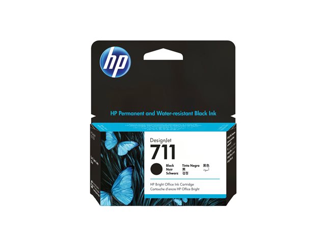 HP 711 - 38 ml - black - original - DesignJet - ink cartridge - for DesignJet T100, T120, T120 ePrinter, T125, T130, T520, T520 ePrinter, T525, T530
