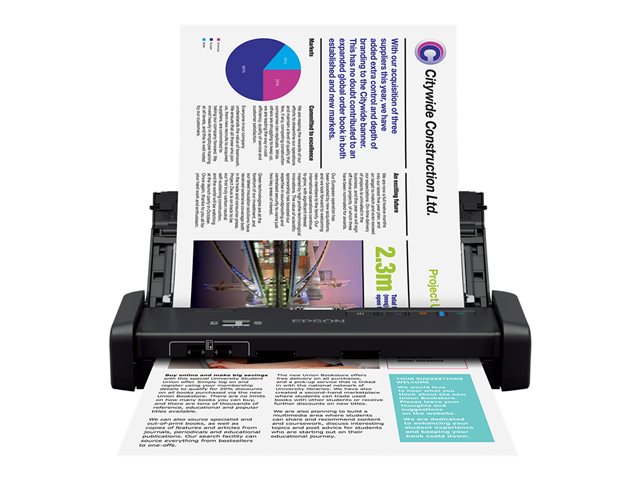 Epson WorkForce DS-310 - Document scanner - Duplex - A4 - 600 dpi x 600 dpi - up to 25 ppm (mono) / up to 25 ppm (colour) - ADF (20 sheets) - up to 500 scans per day - USB 3.0
