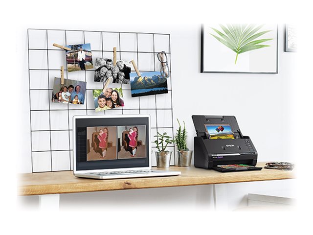 Epson FastFoto FF-680W - Document scanner - Contact Image Sensor (CIS) - Duplex - A4 - 600 dpi x 600 dpi - up to 45 ppm (mono) / up to 45 ppm (colour) - ADF (100 sheets) - USB 3.0, Wi-Fi(n)