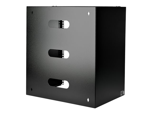 StarTech.com Wall Mount Patch Panel Rack - 15U Wall Mount Rack - 2 Post Open Frame Rack - Wall Mount Network Patch Panel (WALLMNT12) - Wall mount bracket - black - 12U