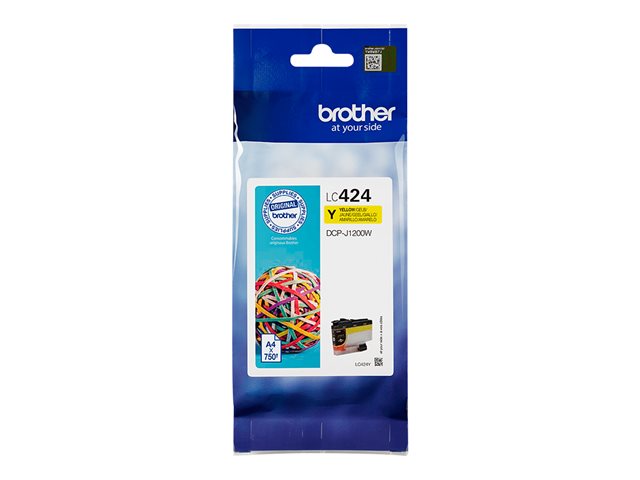 Brother LC424Y - Yellow - original - ink cartridge - for Brother DCP-J1200W