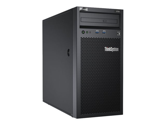 Lenovo ThinkSystem ST50 7Y48 - Server - tower 4U - 1-way - 1 x Xeon E-2224G / up to 4.7 GHz - RAM 8 GB - HDD 2 x 1 TB - DVD-Writer - UHD Graphics P630 - Gigabit Ethernet - no OS - monitor: none
