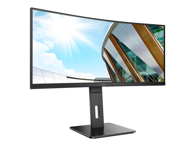 AOC Pro-line CU34P2C - P2 Series - LED monitor - curved - 34" - 3440 x 1440 UWQHD @ 100 Hz - VA - 300 cd/m² - 3000:1 - 1 ms - 2xHDMI, DisplayPort, USB-C - speakers - black