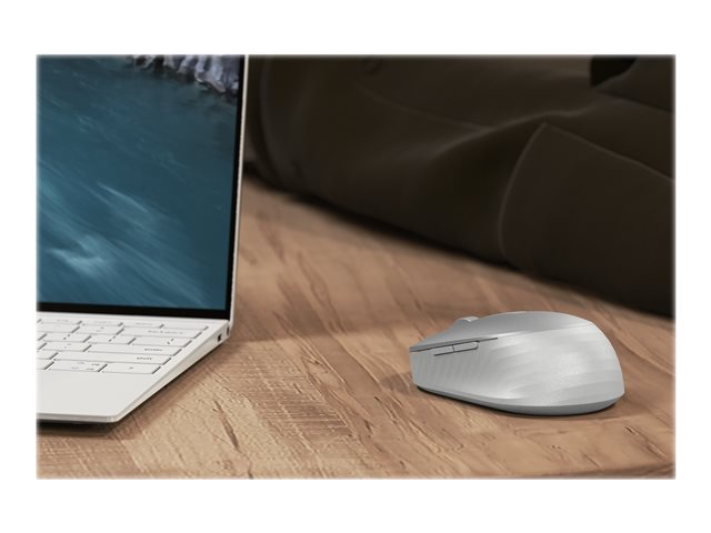 Dell Premier MS7421W - Mouse - optical - 7 buttons - wireless - 2.4 GHz, Bluetooth 5.0 - platinum silver - with 3 years Next Business Day Advanced Exchange Service