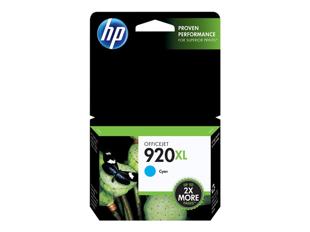 HP 920XL - High Yield - cyan - original - ink cartridge - for Officejet 6000, 6000 E609a, 6500, 6500 E709a, 6500A, 6500A E710a, 7000 E809a, 7500A