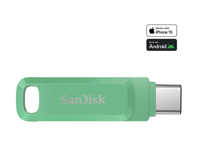 SanDisk Ultra Dual Drive Go - USB flash drive - 1 TB - USB 3.1 Gen 1 / USB-C - absinthe green