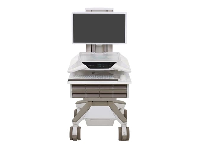 Ergotron CareFit Pro - Cart - Electric Lift - for LCD display / PC equipment - lockable - medical - white, warm grey - screen size: up to 27\" - 320 Wh - lithium iron phosphate - TAA Compliant