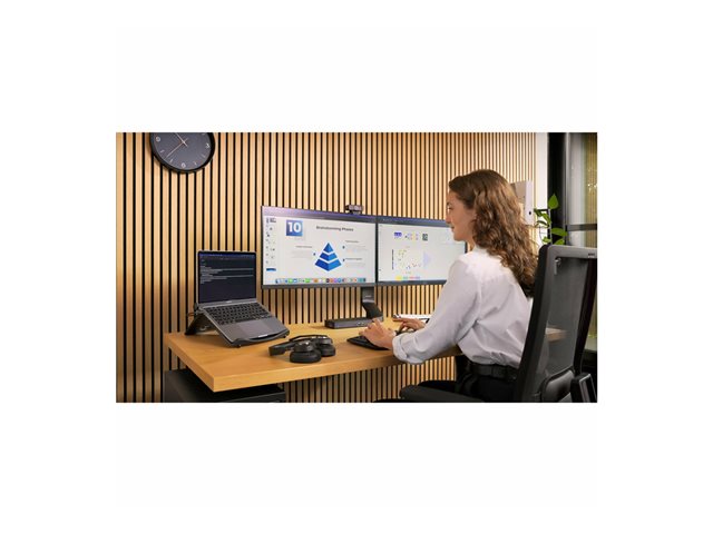Kensington Pro Fit Ergo KB675 EQ - Keyboard - rechargeable - TKL - wireless - 2.4 GHz, Bluetooth - QWERTZ - German - black