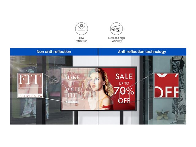 Samsung OH24B - 24\" Diagonal Class OHB Series LED-backlit LCD display - interactive digital signage outdoor - Tizen OS - 1080p 1920 x 1080