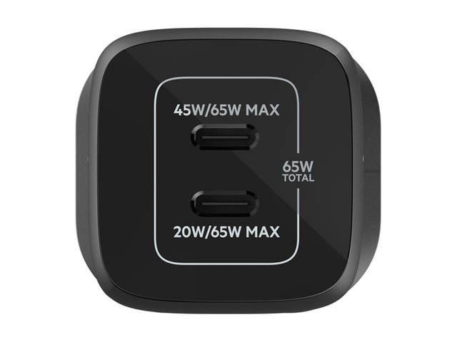 65w Dual GaN USB-C Charger, UK (WCH011)
