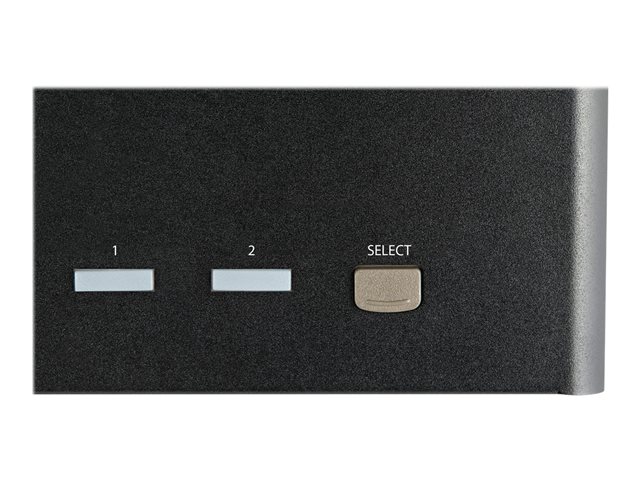 StarTech.com 2 Port Triple Monitor DisplayPort KVM Switch, 4K 60Hz UHD HDR, Desktop 4K DP 1.2 KVM with 2 Port USB 3.0 Hub (5Gbps) & 4x USB 2.0 HID Ports, Audio, Hotkey Switching, TAA - Keyboard/Video/Mouse Switch - KVM / audio switch - 2 x KVM / audio - desktop - TAA Compliant
