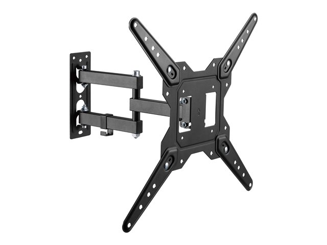 VISION Display Wall Arm Mount - LIFETIME WARRANTY - fits display 37-60\" with VESA sizes up to 400 x 400 - 3 degree tilt up, 10 degree tilt down - reach from wall 60-382 mm, 2.4-15.0\" - thumbscrews - SWL 25 kg, 55 lb - black
