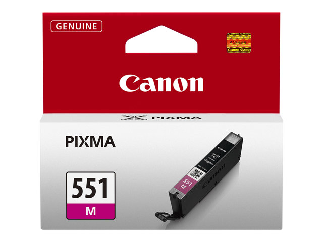 Canon CLI-551M - 7 ml - magenta - original - ink tank - for PIXMA iP8750, iX6850, MG5550, MG5650, MG5655, MG6450, MG6650, MG7150, MG7550, MX725, MX925