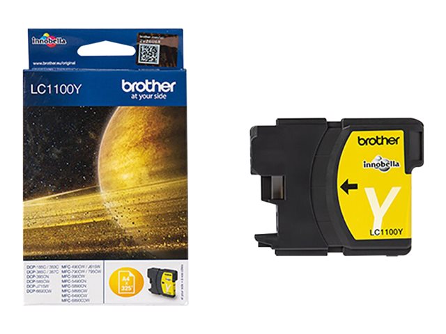 Brother LC1100Y - Yellow - original - ink cartridge - for Brother DCP-185, 385, 395, 585, J715, MFC-490, 5490, 5890, 5895, 6890, 790, 795, 990, J615