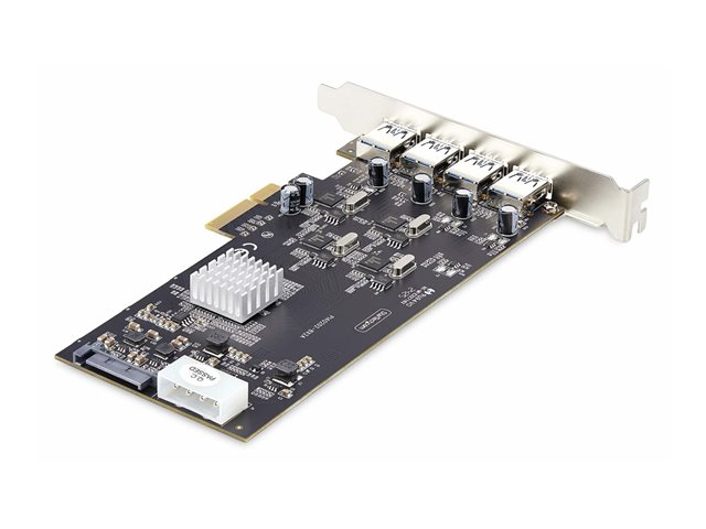 StarTech.com 4-Port USB-A PCIe Card, USB 3.2 5Gbps, 4x USB Controllers - USB adapter - PCIe 2.0 x4 - USB 3.2 Gen 1 x 4 - black - for P/N: FCREADMICRO3V2, USB315AC1M, USB3S2SAT3CB