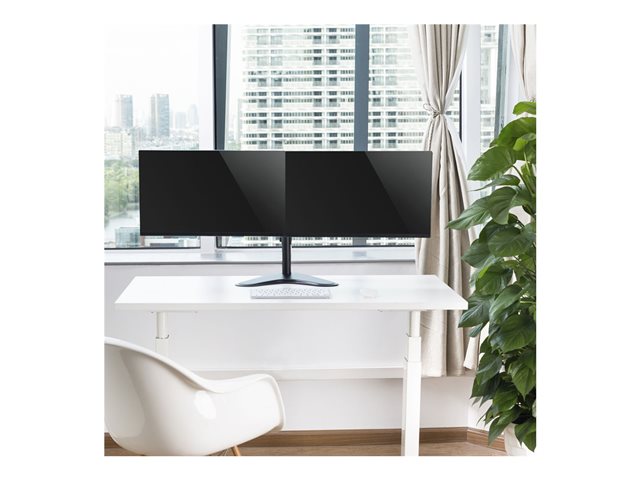 ACT - Stand - voor 2 LCD- / plasma-panelen - plastic, aluminium, staal - zwart - schermgrootte: 13\"-32\" - desktop