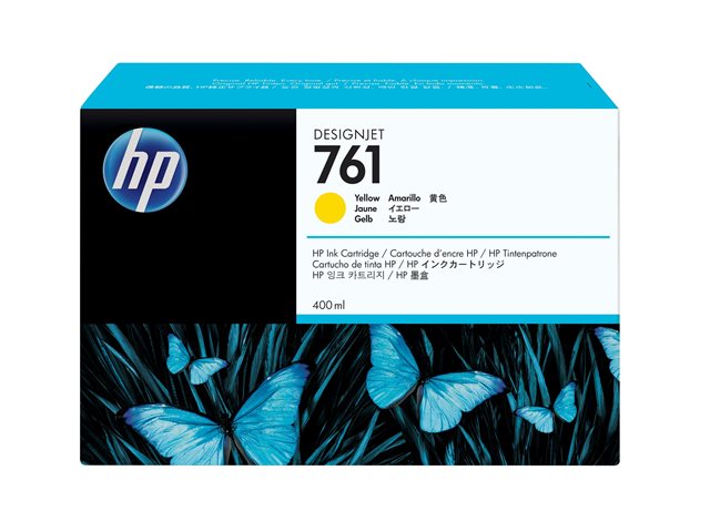 HP 761 - 400 ml - yellow - original - DesignJet - ink cartridge - for DesignJet T7100, T7200, T7200 Production Printer
