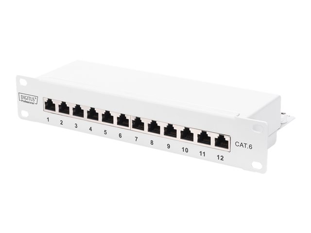 CAT 6 CLASS E PATCH PANEL SHIELDED 12