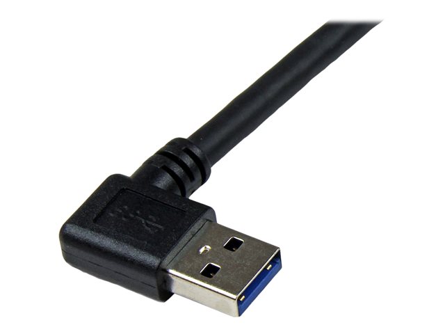 StarTech.com 1m Black SuperSpeed USB 3.0 Cable - Right Angle A to B - 3 ft USB 3 Cable - Right Angle USB 3.0 A (M) to USB 3.0 B (M) (USB3SAB1MRA) - USB cable - USB Type B (M) to USB Type A (M) - USB 3.0 - 1 m - molded, right-angled connector - black - for P/N: HB30A4AIB, HB30C4AIB, HB31C4AB, S351BMU33ET, S351BMU33ETG, S352BU313R, SDOCK2U313R