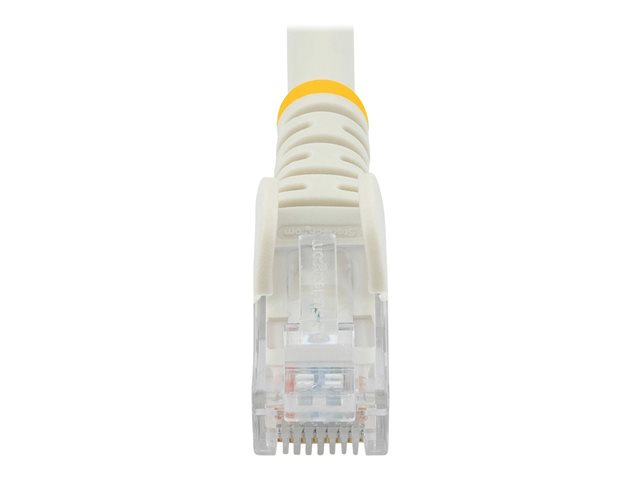 StarTech.com 1m CAT6 Ethernet Cable, 10 Gigabit Snagless RJ45 650MHz 100W PoE Patch Cord, CAT 6 10GbE UTP Network Cable w/Strain Relief, White, Fluke Tested/Wiring is UL Certified/TIA - Category 6 - 24AWG (N6PATC1MWH) - Patch cable - RJ-45 (M) to RJ-45 (M) - 1 m - UTP - CAT 6 - snagless - white