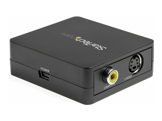 StarTech.com 1080p VGA to RCA and S-Video Converter - USB Powered - Adapter - VGA / S-Video / composite video - HD-15 (VGA) female to 4 pin mini-DIN, RCA female - black - active