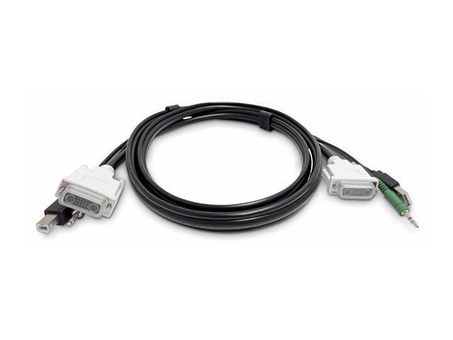 6ft (1.8m) DVI KVM Cable USB 2.0 TAA