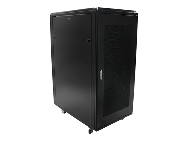 StarTech.com 25U Network Rack Cabinet on Wheels - 36in Deep - Portable 19in 4 Post Network Rack Enclosure for Data & IT Computer Equipment w/ Casters (RK2536BKF) - Rack - 25U