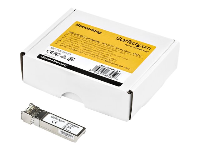 StarTech.com MSA Uncoded Compatible SFP+ Module, 10GBASE-LR, 10GbE Single Mode (SMF) Fiber Optic Transceiver, 10GE Gigabit Ethernet SFP+, LC Connector, 10km, 1310nm, DDM, Mini GBIC Module - Lifetime Warranty (SFP-10GBASE-LR-ST) - SFP+ transceiver module - 10 GigE - 10GBase-LR - LC single-mode - up to 10 km - 1310 nm