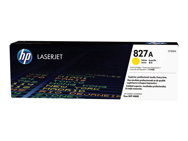 HP 827A - Yellow - original - LaserJet - toner cartridge (CF302A) - for Color LaserJet Managed Flow MFP M880, LaserJet Enterprise Flow MFP M880