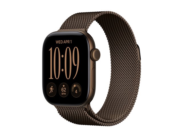 Apple Watch Series 12 GPS + Cellular 42mm Dark Bronze Aluminium Case with Dark Bronze Milanese Loop