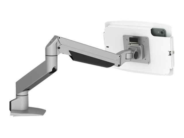 Compulocks Space Reach iPad Adjustable Articulating Mount - Mounting kit (articulating arm, enclosure) - for tablet (adjustable arm) - lockable - high-grade aluminium - white - screen size: 10.2\" - for Apple 10.2-inch iPad (7th generation, 8th generation)