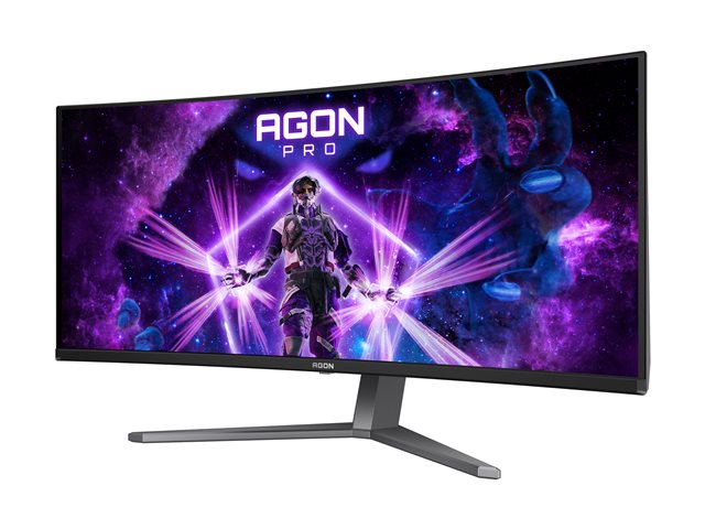 AOC AGON PRO AG346UCD - OLED monitor - gaming - curved - 34\" - 3440 x 1440 @ 175 Hz - 15000000:1 - DisplayHDR 400 True Black - 0.03 ms - 2xHDMI, DisplayPort - speakers - dark grey