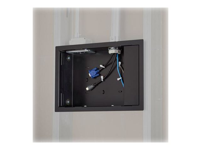 In-wal box with flange and without cover in black